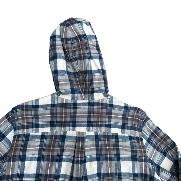 L.L.Bean Flannel Hoodie Men Outdoor Jacket Sweatshirt Pockets Zip Ip Extra Large - Picture 9 of 12
